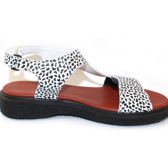 Arche Janaka Embossed Animal Print Leather sandal - Picture 3 of 6